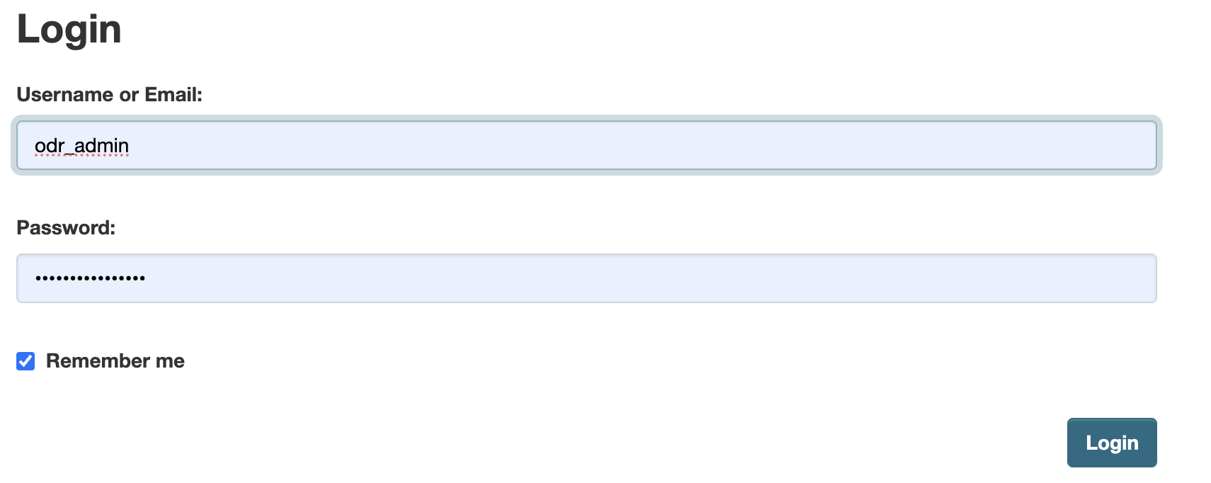 Administrator Login