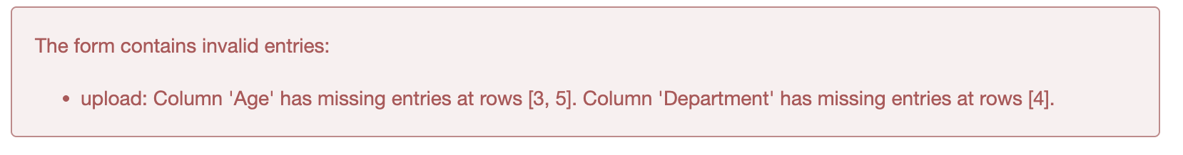 Missing Value Error