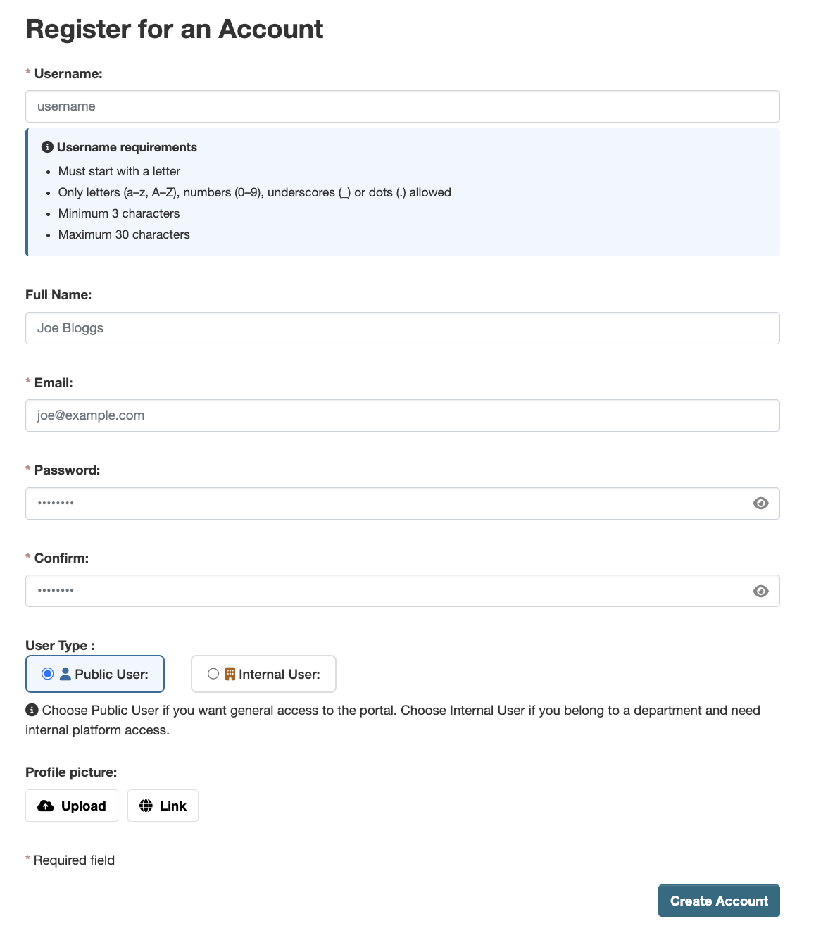 Registration Form